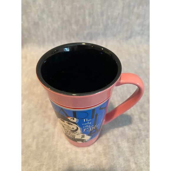Disney Store Muppets Miss Piggy Paris The Only City Pour Moi Pink Tall Cup‎ Mug - Picture 4 of 7